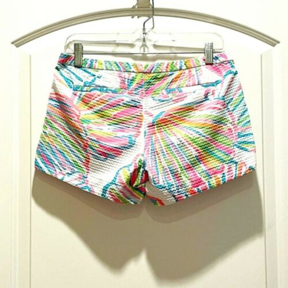 Lilly Pulitzer Shorts 0 Adie Resort White Shellebrate Textured Shell Print - Picture 2 of 5